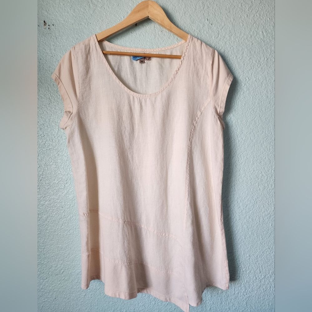 Flax Women's Cream Tunic Top
